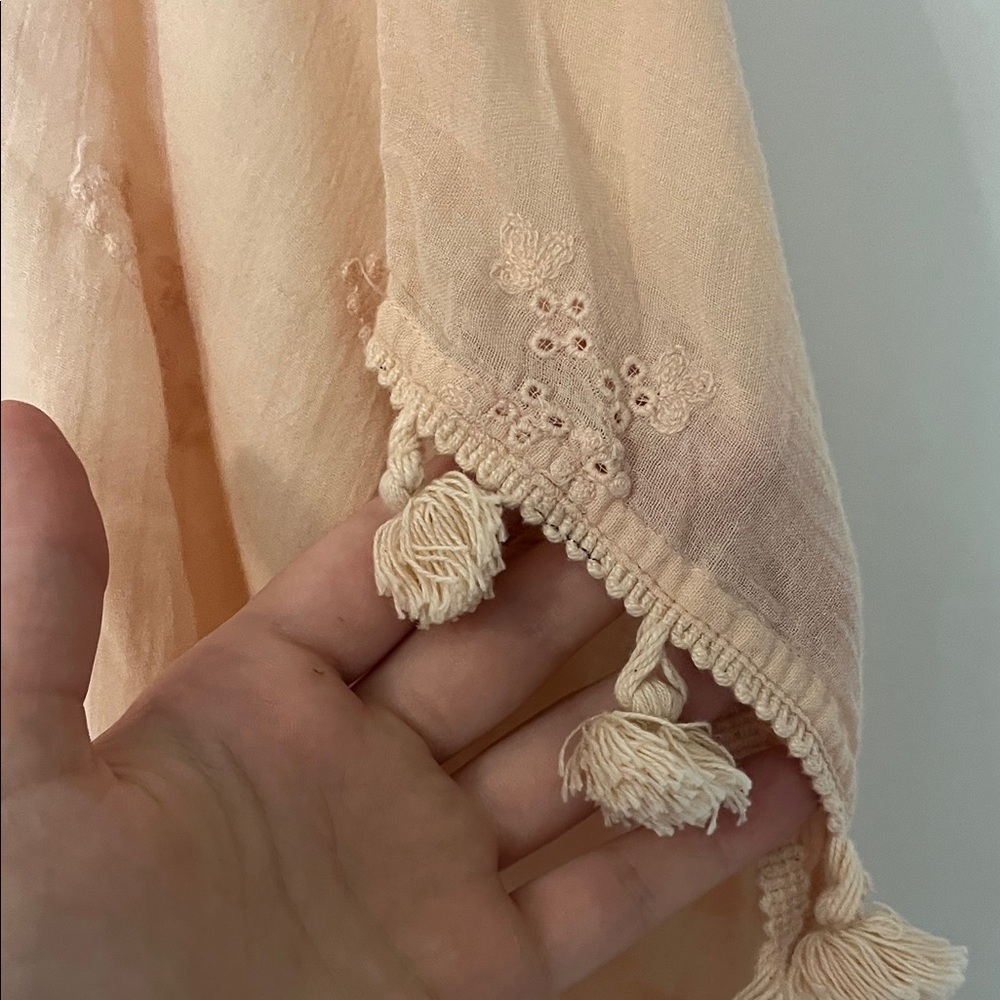 Lovestitch Peach Lace-Up Blouse - Picture 5 of 6